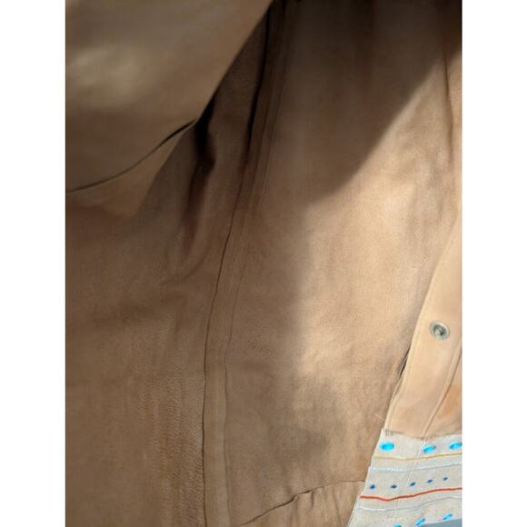 Vintage Coach‎ 100% Genuine Leather Dress Womens 4 Short Sleeve Snap Front - Picture 6 of 10